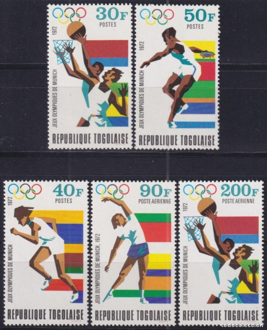 Sellos: F-EX64497 TOGO MLH 1972 OLYMPIC GAMES MUNICH ATHLETISM BASKET DISCUS.