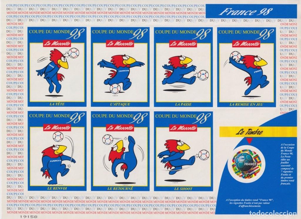 Sellos: F-EX65027 FRANCE MNH 1998 SOCCER FOOTBALL FUTBOL WOLD CUP SPECIAL SHEET.