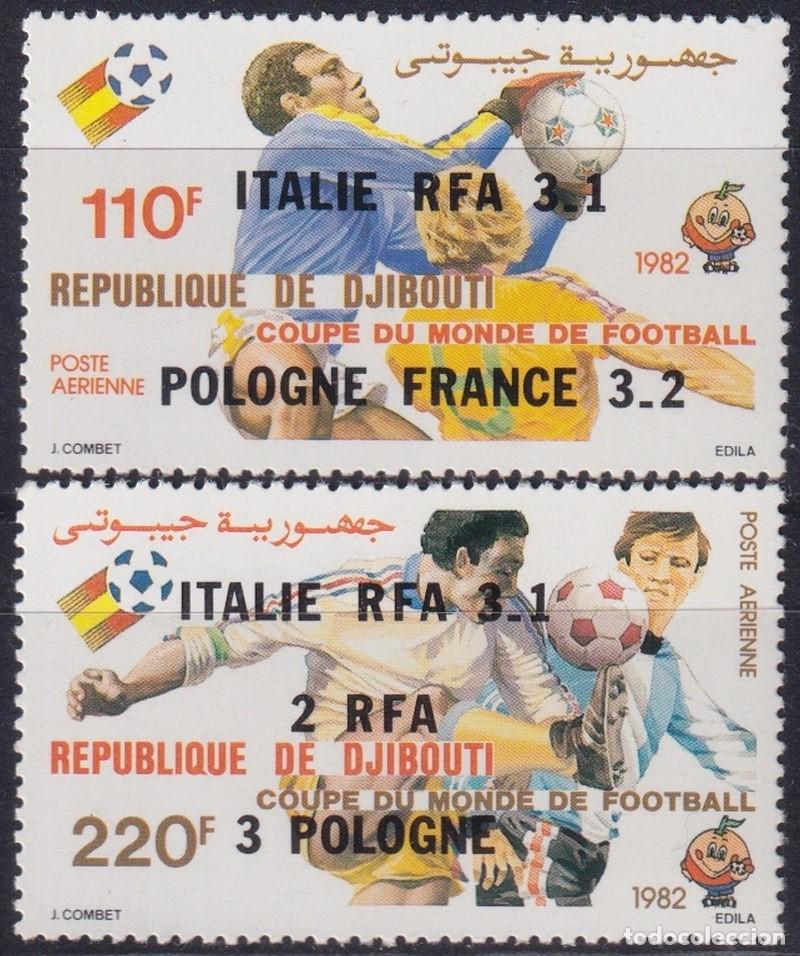 Francobolli: F-EX64572 DJIBOUTI MNH 1982 IMPERF CHAMPIONSHIP SOCCER FOOTBALL WINNER OVERPRINT.