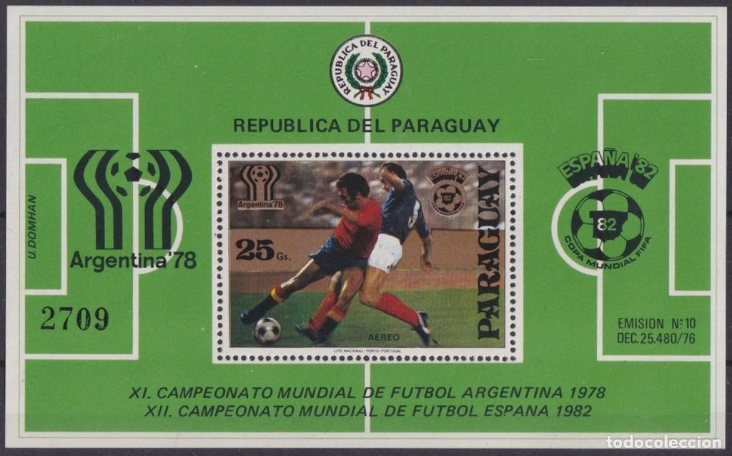 Selos: F-EX65182 PARAGUAY MNH 1982 SPAIN SOCCER FUTBOL CHAMPIONSHIP.