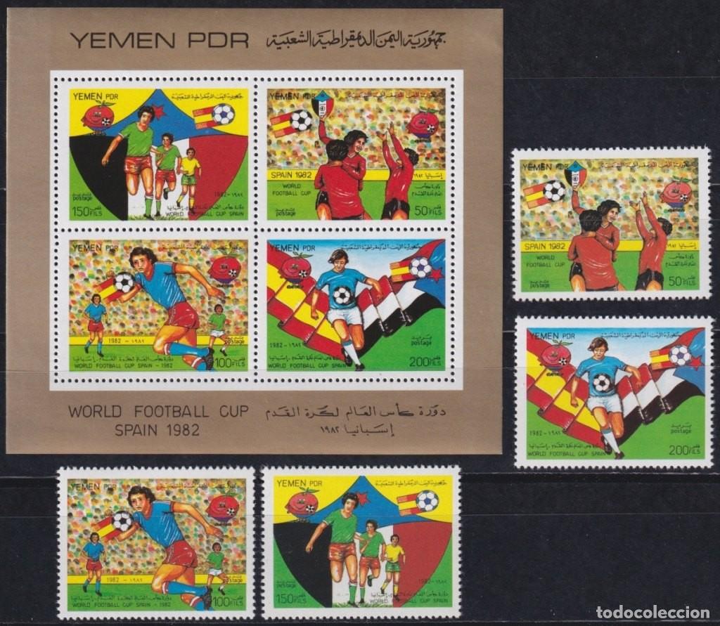 Sellos: F-EX63632 YEMEN MNH 1982 SHEET SPAIN SOCCER WORLD CUP FUTBOL.