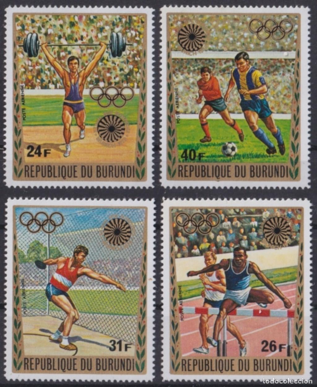 Sellos: F-EX65147 BURUNDI MNH 1972 MUNICH OLYMPIC GAMES ATHLETISM ATLETISMO.
