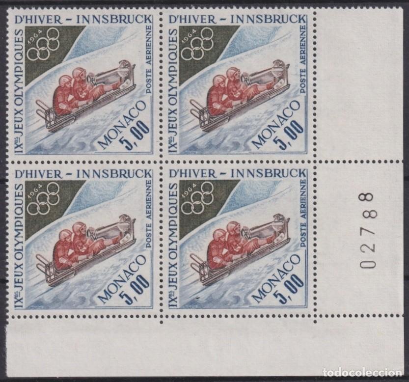 Sellos: F-EX65240 MONACO MNH 1964 INNSBRUCK WINTER OLYMPIC GAMES SKITING.