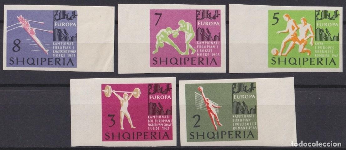 Timbres: F-EX65105 ALBANIA MNH 1963 IMPERF VOLLEYBALL CHAMPIONSHIPS.