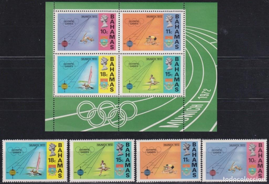 Timbres: F-EX65248 BAHAMAS MNH 1972 MUNICH OLYMPIC GAMES ATHLETISM RUNNER SAILING.