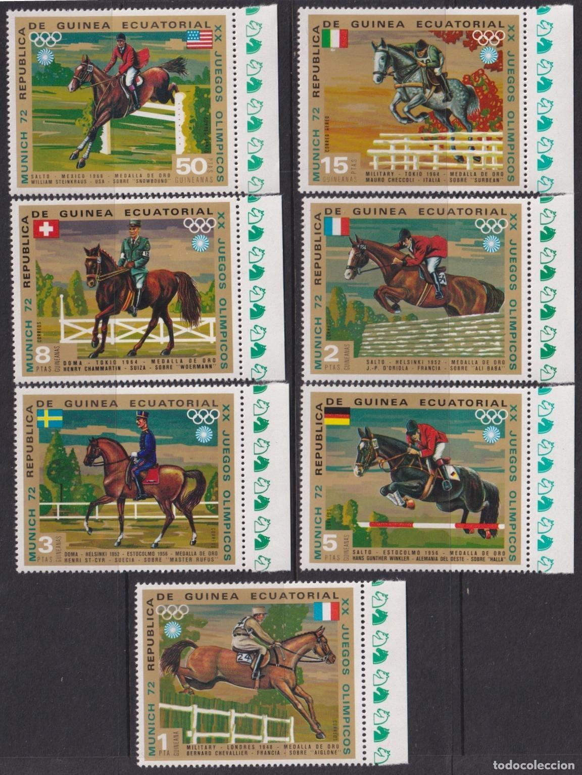 Timbres: F-EX65165 GUINEA EQUATORIAL MNH 1972 MUNICH OLYMPIC GAMES EQUESTRIAN.