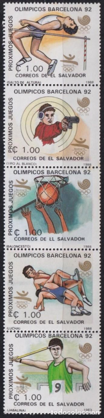 Timbres: F-EX65172 EL SALVADOR MNH 1992 BARCELONA OLYMPIC GAMES ATHLETISM RUNNER.