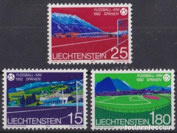 Timbres: F-EX65879 LIECHTENSTEIN MNH 1982 WORLD CHAMPIONSHIP SOCCER FOOTBALL SET.