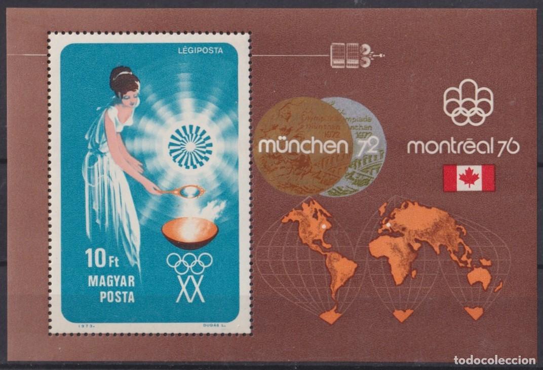 Timbres: F-EX59909 HUNGARY MNH 1973 MUNICH - MONTREAL OLYMPIC GAMES SHEET.