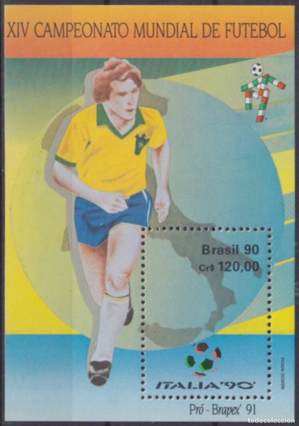 Francobolli: F-EX61812 BRAZIL MNH 1990 WORLD SOCCER CHAMPIONSHIP FOOTBALL CUP PRO BRAPEX.