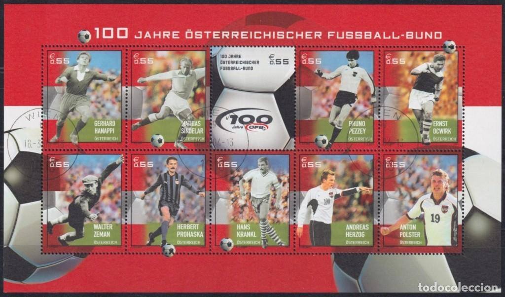 Francobolli: F-EX59876 AUSTRIA 2004 USED CENTENARY SOCCER FOOTBALL CUP CLUB