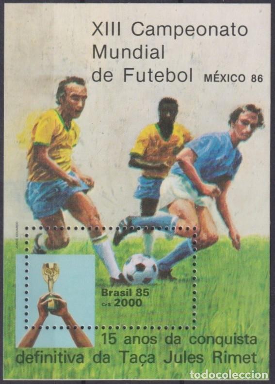 Francobolli: F-EX61805 BRAZIL MNH 1985 WORLD SOCCER CHAMPIONSHIP FOOTBALL CUP JULES RIMET.