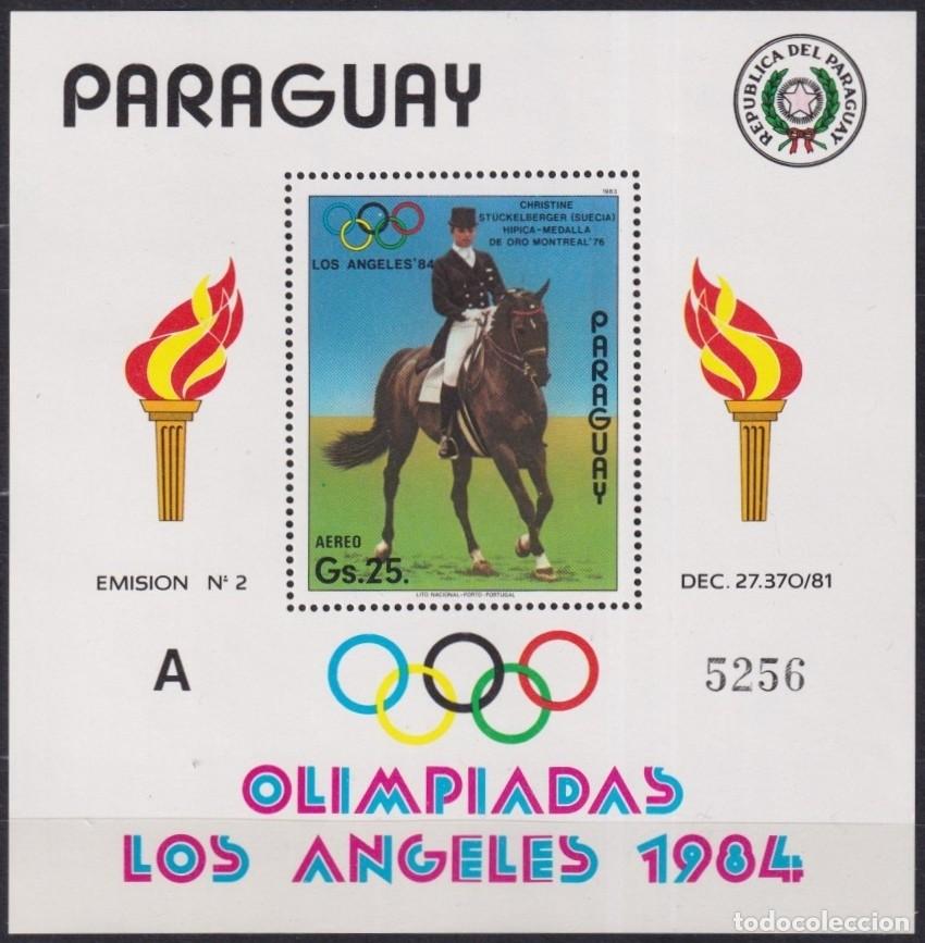 Francobolli: F-EX59880 PARAGUAY MNH 1984 LOS ANGELES OLYMPIC GAMES EQUESTRIAN.