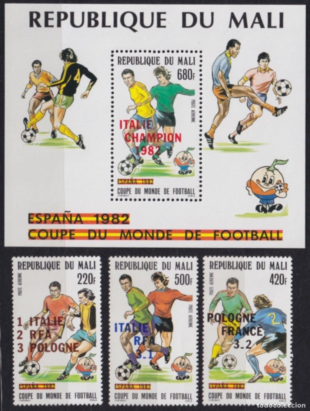 Briefmarken: F-EX64257 MALI MNH 1982 WINNER OVERPRINT WORLD CHAMPIONSHIP SOCCER FOOTBALL.