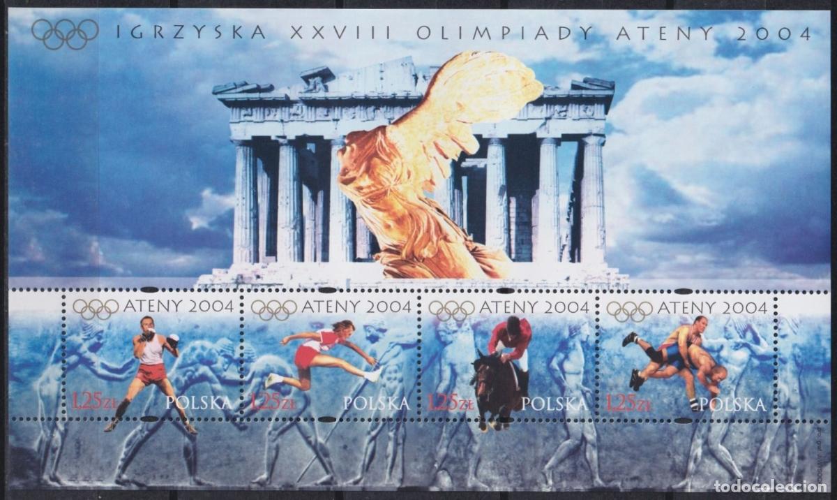 Selos: F-EX62272 POLAND POLKA MNH 2004 GREECE OLYMPIC GAMES BOXING ATHLETISM EQUESTRIAN.