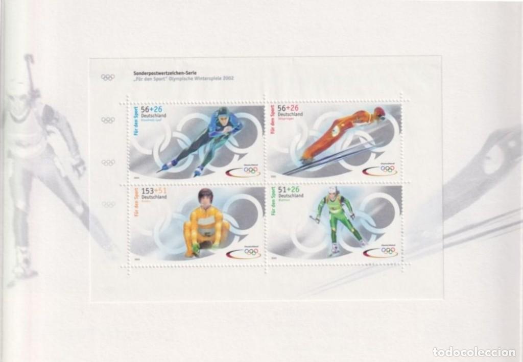 Selos: F-EX65032 GERMANY MNH 2002 WINTER OLYMPIC SALT LAKE GAMES SPECIAL CARD.