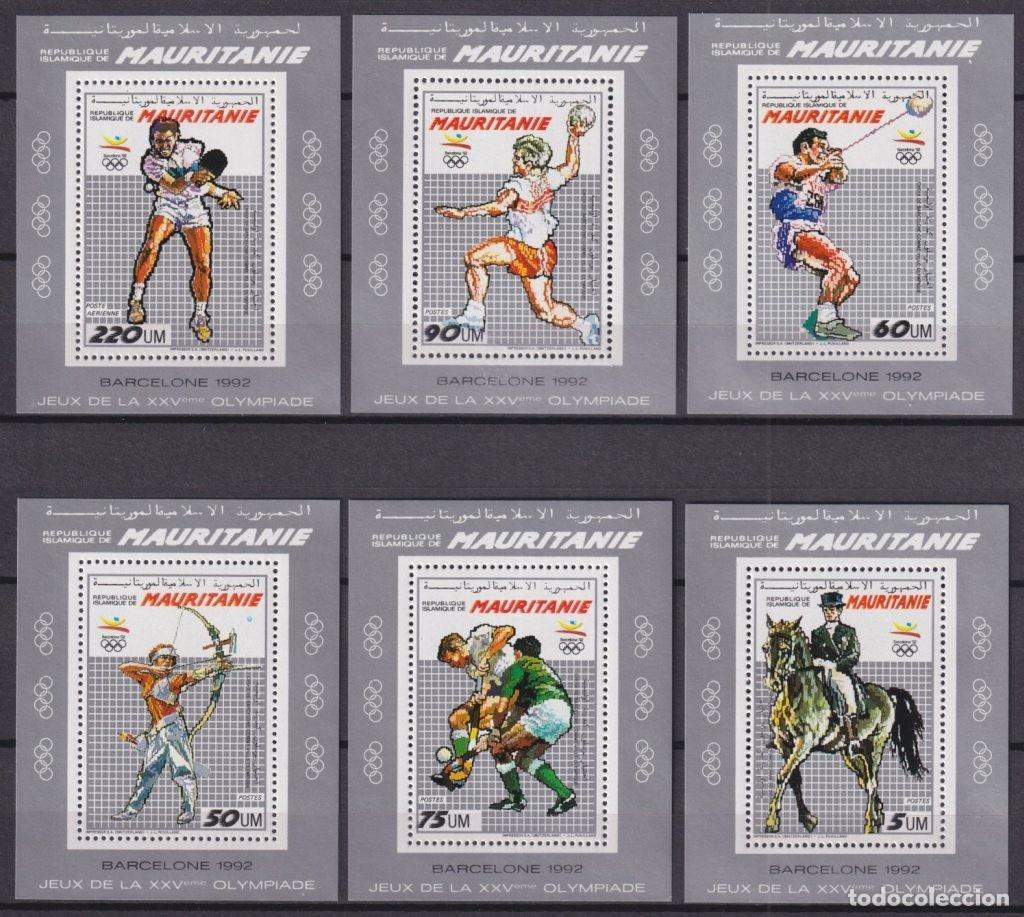 Timbres: F-EX65185 MAURITANIE MNH 1990 OLYMPIC GAMES BARCELONA PERFORATED BLOCK.