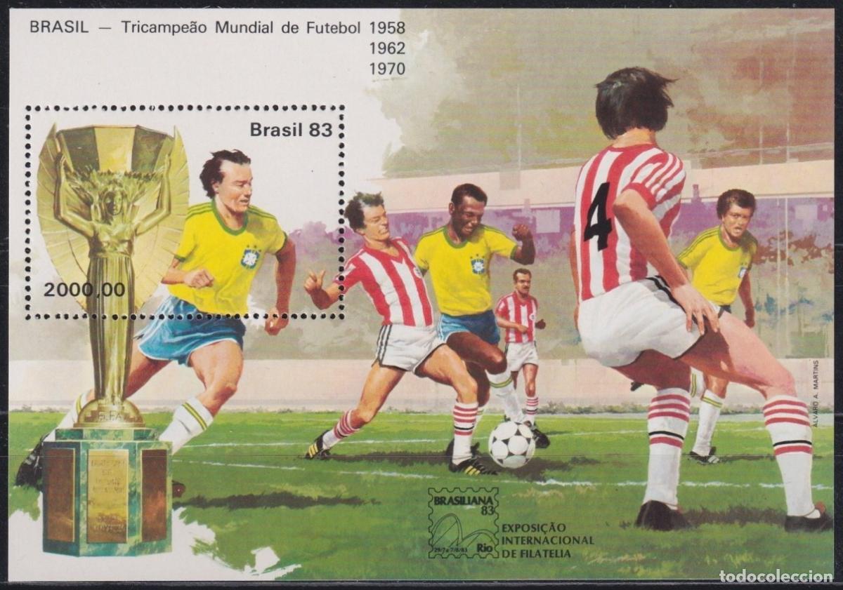 Timbres: F-EX63630 BRAZIL MNH 1983 SHEET SPAIN SOCCER WORLD CUP FUTBOL