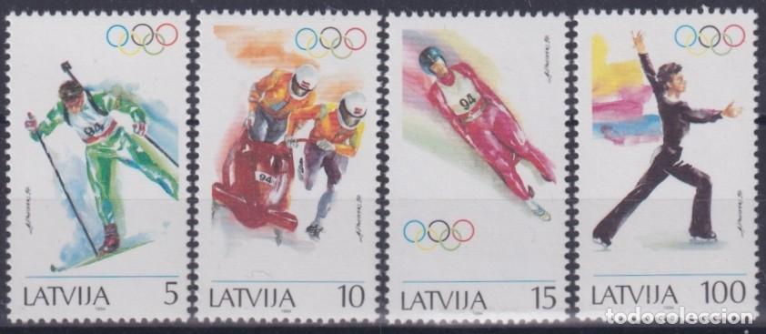 Briefmarken: F-EX65140 LATVIJA LATVIA MNH 1994 WINTER OLYMPIC GAMES LILLEHAMMER SKITING SKI GIMNASTICS.