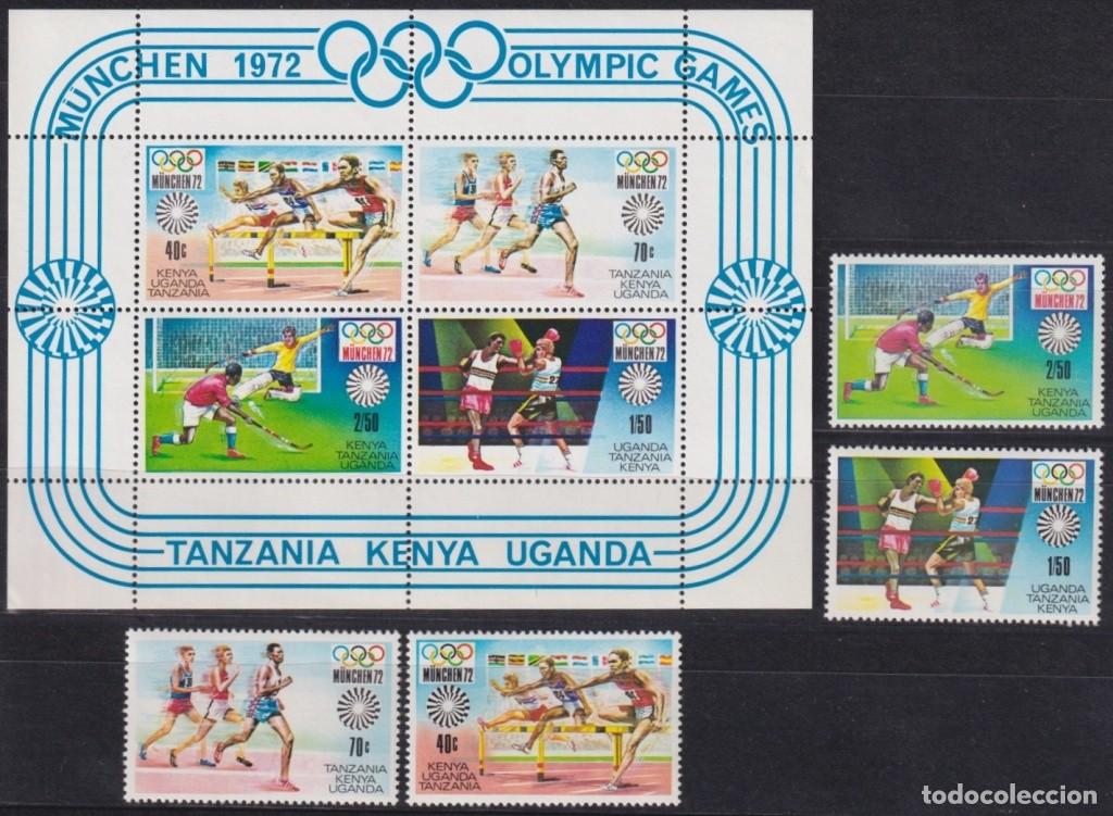 Sellos: F-EX65245 TANZANIA MNH 1972 MUNICH OLYMPIC GAMES ATHLETISM BOXING HOCKEY.
