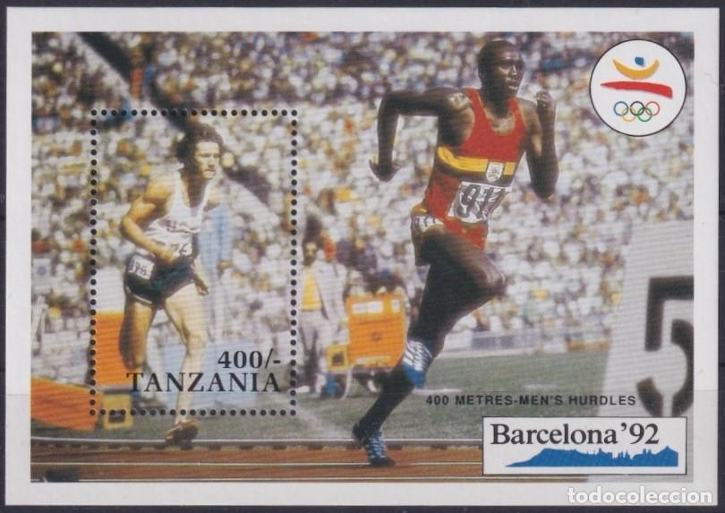 Stamps: F-EX65164 TANZANIA MNH 1990 BARCELONA OLYMPIC GAMES ATHLETISM RUNNER.