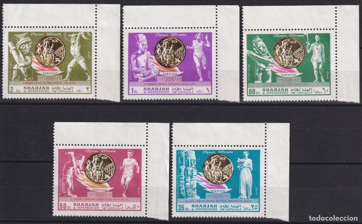 Selos: F-EX65169 SAUDI ARABIA SHARJAH MNH 1968 ARCHAELOGY OLYMPIC GAMES ATHLETISM RUNNER.