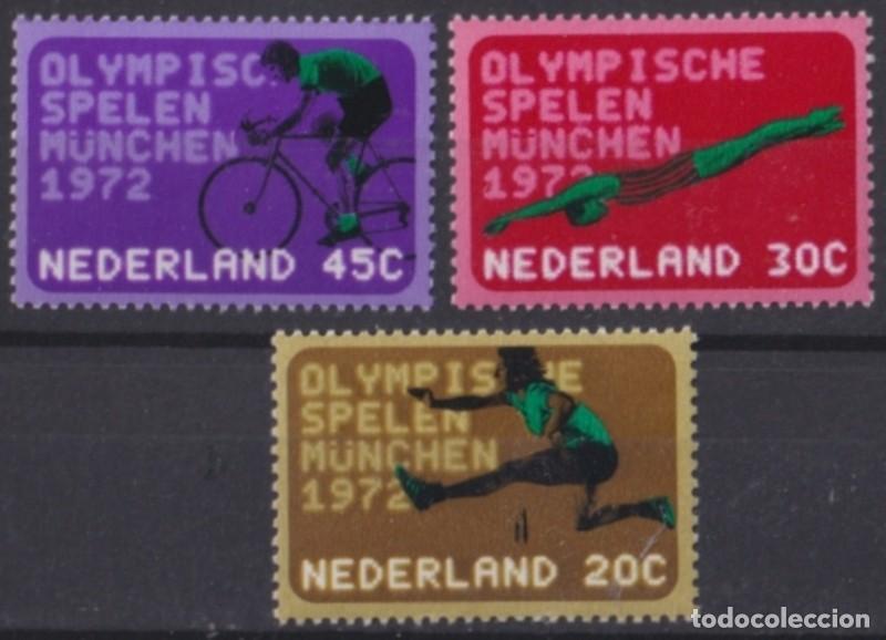 Selos: F-EX65167 NEDERLAND MNH 1972 MUNICH OLYMPIC GAMES ATHLETISM CYCLING SWIMMING.
