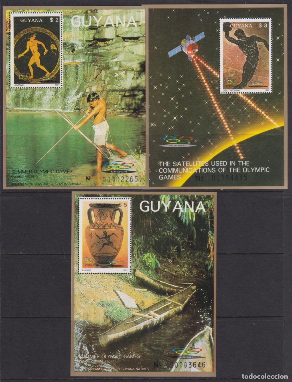 Selos: F-EX64744 GUYANA MNH 1987 SEOUL OLYMPIC GAMES ARCHAELOGY INDIGENOUS.