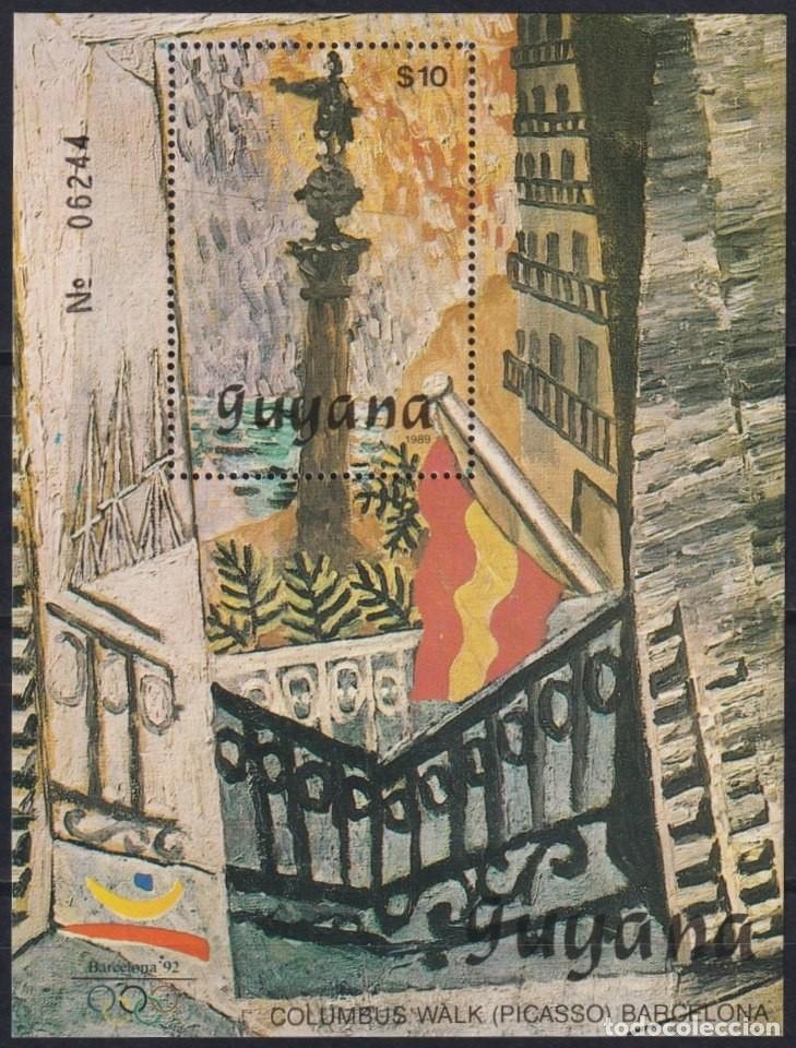 Sellos: F-EX65174 GUYANA MNH 1989 SEOUL OLYMPIC GAMES PICASSO ART PAINTING COLUMBUS.
