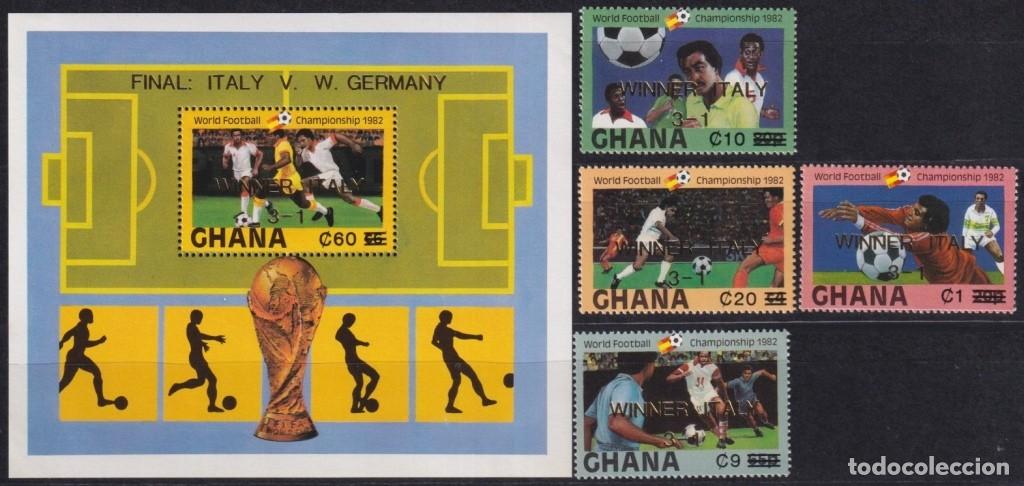 Sellos: F-EX65870 GHANA MNH 1984 ITALY WORLD CUP WINNER SURCHARGE SOCCER FOOTBOL.