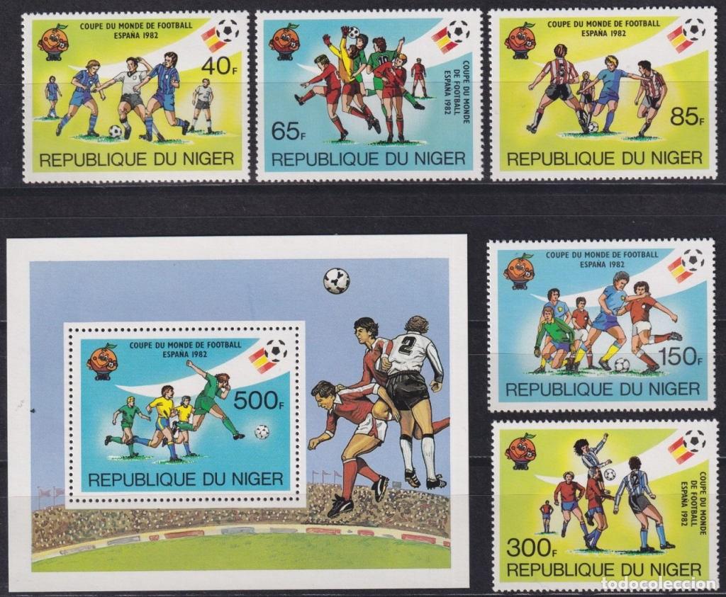 Sellos: F-EX65892 NIGER MNH 1982 SPAIN CUP SOCCER FOOTBALL SET.