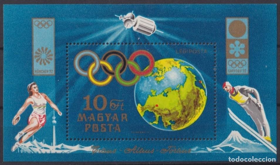 Sellos: F-EX59903 HUNGARY MNH 1972 MUNICH - SAPPORO OLYMPIC GAMES SHEET.