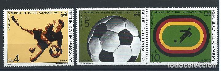 PARAGUAY PA (4, 5, 10 GS) NEUF** (MNH) 1974 - COUPE DU MONDE DE FOOTBALL À MUNICH (Sellos - Extranjero - América - Paraguay)