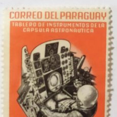 Francobolli: 1 SELLO DE PARAGUAY 0,30 G - 1963 - CAPSULA ESPACIAL - NUEVO SIN SEÑAL DE FIJASELLOS. Lote 300355003