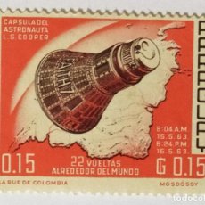 Francobolli: 1 SELLO DE PARAGUAY 0,15 G - 1963 - CAPSULA ESPACIAL - NUEVO SIN SEÑAL DE FIJASELLOS. Lote 300355953