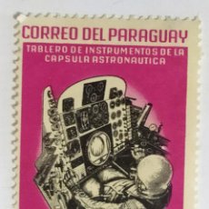 Francobolli: SELLO DE PARAGUAY 0,50 G - 1963 - CAPSULA ESPACIAL - NUEVO SIN SEÑAL DE FIJASELLOS. Lote 303102983