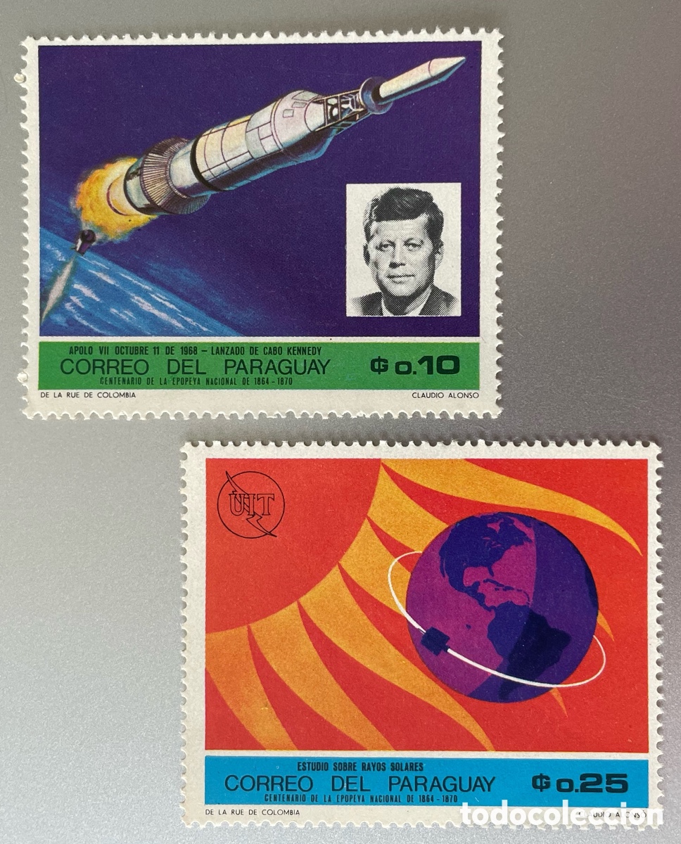 Sellos: Paraguay. Progreso exploraci&oacute;n espacial. 1969 - Foto 1