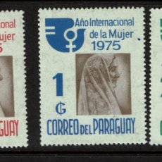 Sellos: SERIE DE 3 SELLOS. AÑO INTERNACIONAL DE LA MUJER. PARAGUAY 1975. Lote 402235969