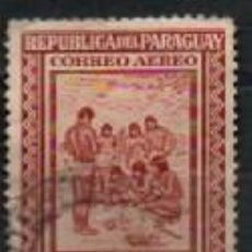 Sellos: PARAGUAY IVERT AÉREO Nº 133 (AÑO 1944) PAREJHARA, CORREO GUARANÍ, USADO
