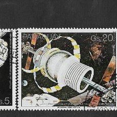 Sellos: SE)1988 PARAGUAY SHORT SERIES, SPACE, ASTROPHILATELY, EUROSPACE PROJECT, 3 USED STAMPS