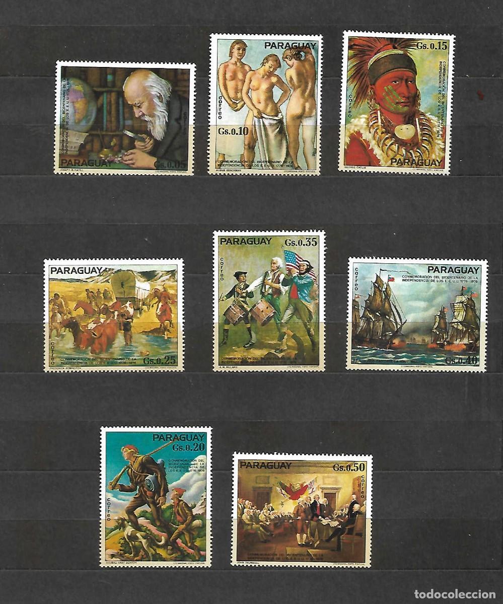 Sellos: Pinturas de americanos. Paraguay. sellos a&ntilde;o 1976 Yvert 4,00 &euro;