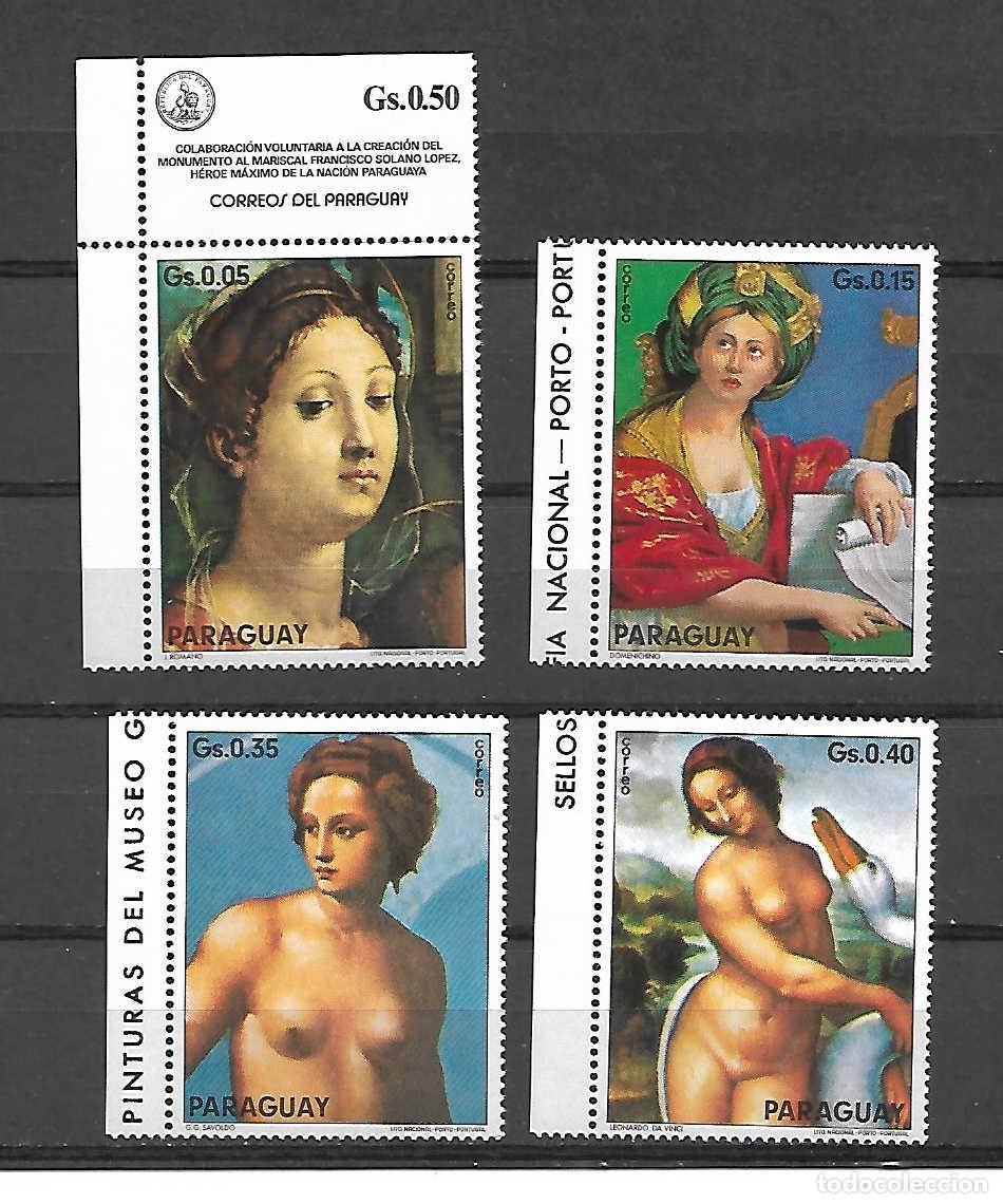 Sellos: Pinturas Galer&iacute;a Borgh&eacute;se, de Roma, Paraguay. sellos a&ntilde;o 1975