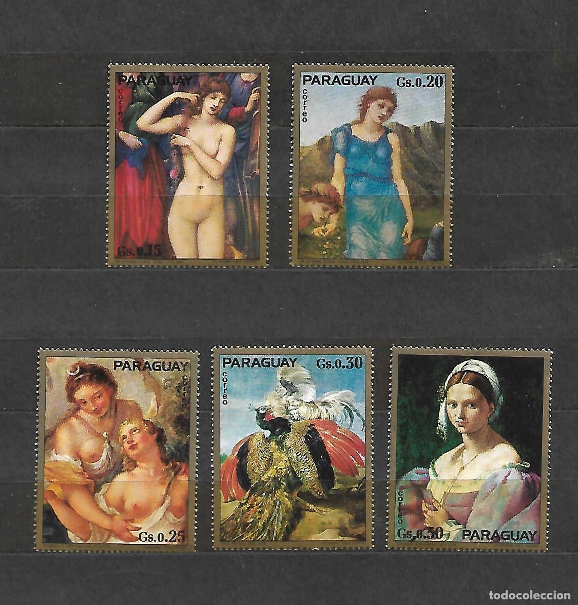 Sellos: Pinturas del Museo Gulbenkian de Lisboa. Paraguay. sellos a&ntilde;o 1974