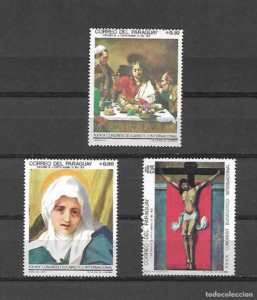 Sellos: Pinturas; CONGRESO EUCAR&Iacute;STICO INTERN. Paraguay. sellos a&ntilde;os 1968