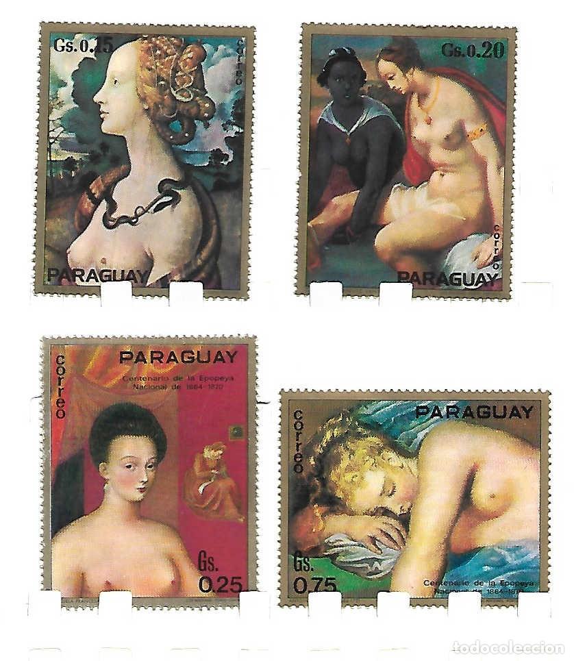 Sellos: Pinturas del Museo del LOUVRE, Par&iacute;s. Paraguay. sellos a&ntilde;os 1971