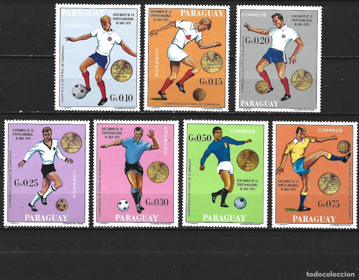 Sellos: PARAGUAY YVERT NUM. 1029/1035 ** SERIE COMPLETA SIN FIJASELLOS