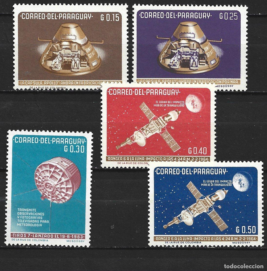Sellos: PARAGUAY YVERT NUM. 759/763 SERIE COMPLETA NUEVA SIN GOMA