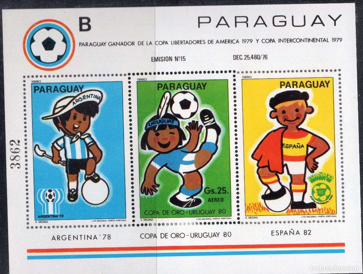 Sellos: PARAGUAY 198O STAMP MICHEL PY BL358