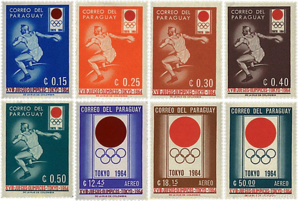 Selos: 26529 MNH PARAGUAY 1964 18 JUEGOS OLIMPICOS VERANO TOKIO 1964