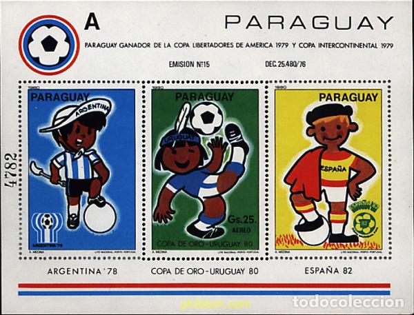 Selos: 69868 MNH PARAGUAY 1980 FUTBOL